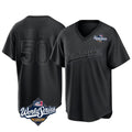 Los Angeles Dodgers #50 Mookie Betts Player Black HOLBERT World Series Pitch Fashion T-shirt Stitched Jerseys