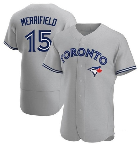 Toronto Blue Jays #15 Whit Merrifield Gray HOLBERT Road Flex Base Player Jersey