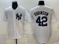 New York Yankees #42 Jackie Robinson White HOLBERT Stitched Jersey