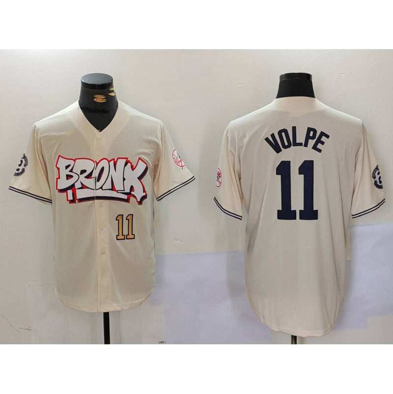 New York Yankees #11 Anthony Volpe Cream HOLBERT Limited Stitched Jerseys