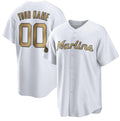 Custom Miami Marlins Active Player White HOLBERT 2022 All-Star Cool Base Stitched Jersey