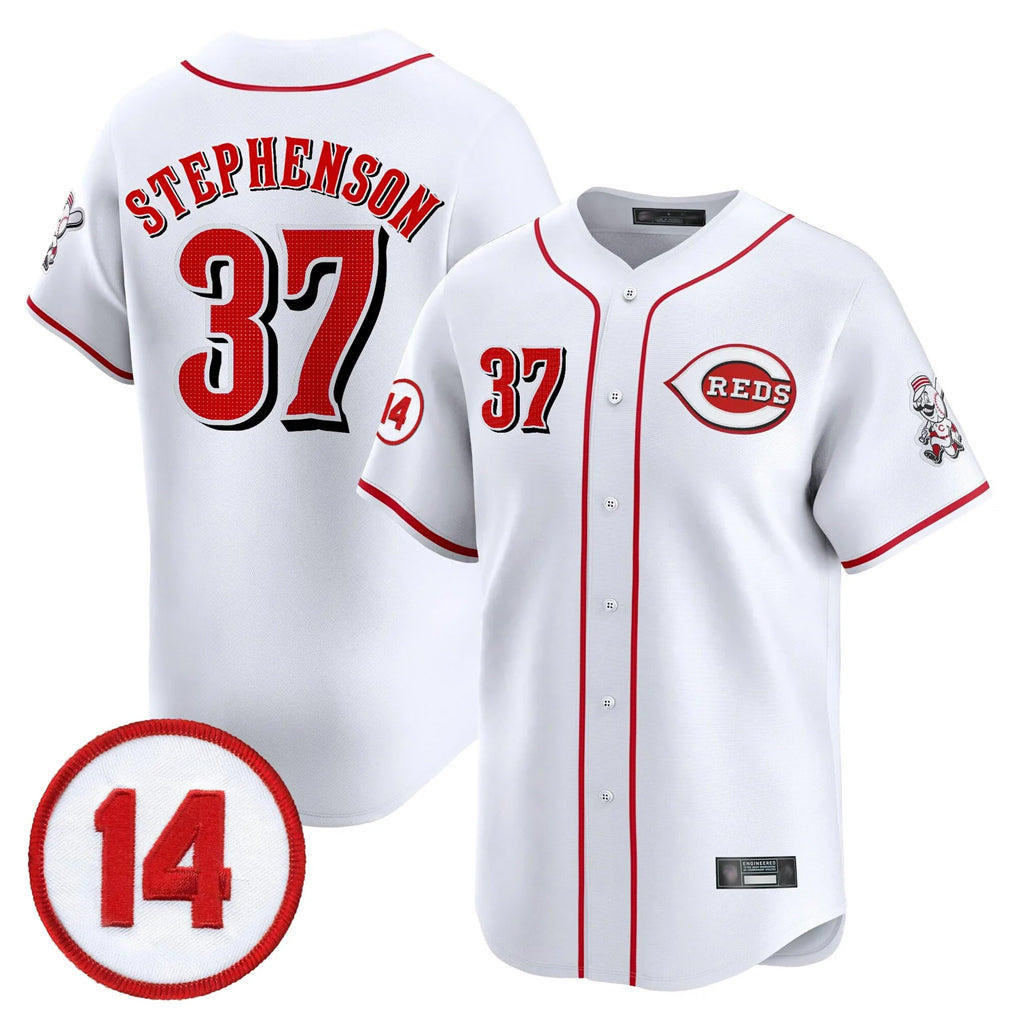 Cincinnati Reds #37 Tyler Stephenson Player White HOLBERT Vapor Premier Limited Home Stitched Jerseys