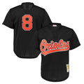 Baltimore Orioles #8 Cal Ripken Player Black HOLBERT Mitchell & Ness 1997 Cooperstown Mesh Game Stitched Jerseys