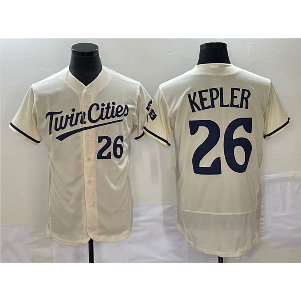Minnesota Twins #26 Max Kepler Cream HOLBERT Flex Base Stitched Jersey