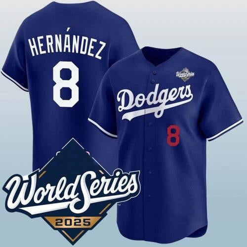 Los Angeles Dodgers #8 Enrique Hernandez Blue HOLBERT 2025 World Series Vapor Limited Stitched Jersey
