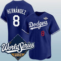 Los Angeles Dodgers #8 Enrique Hernandez Blue HOLBERT 2025 World Series Vapor Limited Stitched Jersey