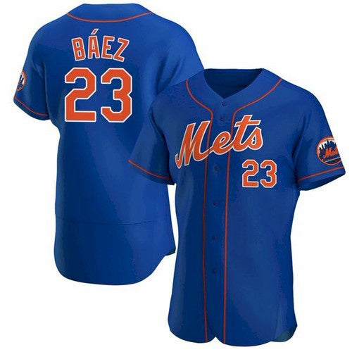 New York Mets #23 Javier Baez Royal HOLBERT Anthentic Jersey