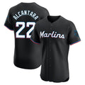 Miami Marlins #22 Sandy Alcantara Player Black HOLBERT Vapor Home Limited Elite Stitched Jerseys