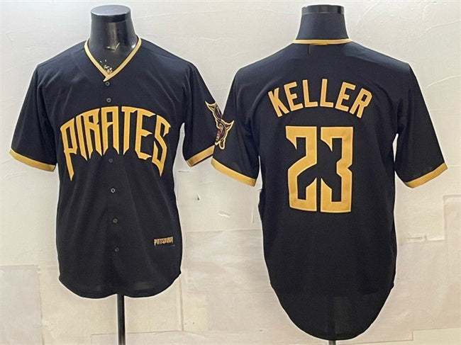 Pittsburgh Pirates #23 Mitch Keller Black HOLBERT 2026 City Connect Stadium Stitched Jersey