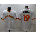 San Diego Padres #19 Tony Gwynn White HOLBERT Cooperstown Collection Stitched Throwback Jersey