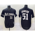 Arizona Diamondbacks #51 Randy Johnson Black HOLBERT 'Gothic Desert Fang Edition' Vapor Premier Limited Stitched Jersey