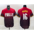 Philadelphia Phillies #16 Brandon Marsh Red HOLBERT 2024 City Cool Base Jersey