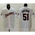 San Diego Padres #51 Trevor Hoffman White HOLBERT Pinstripe Jersey