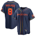 Houston Astros #8 Christian Walker Player Navy HOLBERT City Connect Home Game Stitched Jerseys