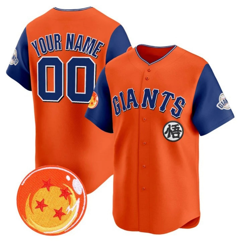 Custom San Francisco Giants x Dragon Ball Royal Orange HOLBERT Vapor Premier Limited Jersey - All Stitched
