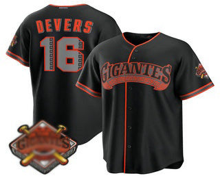 San Francisco Giants #16 Rafael Devers Black HOLBERT 2026 Alternate Stadium Stitched Jersey