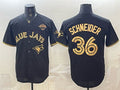 Toronto Blue Jays #36 Davis Schneider Black Gold HOLBERT 2025 American League Champions Limited Stitched Jersey