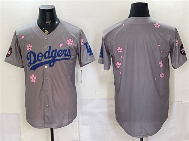Los Angeles Dodgers Blank Grey HOLBERT 2025 Tokyo Series Limited Stitched Jersey