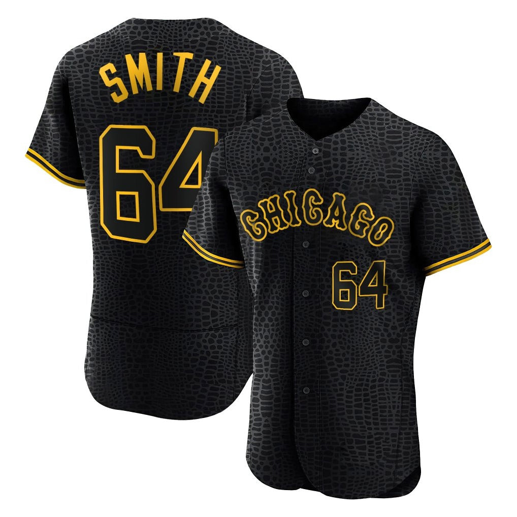 Chicago White Sox #64 Shane Smith Player Black HOLBERT Snake Skin City Limited Elite Home Stitched Jerseys