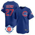 Chicago Cubs #27 Seiya Suzuki Player Royal HOLBERT 150th Anniversary Limited Home Stitched Jerseys