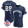 Chicago Cubs #29 Michael Busch Player Navy HOLBERT City Connect 150th Anniversary Limited Elite Home Stitched Jerseys