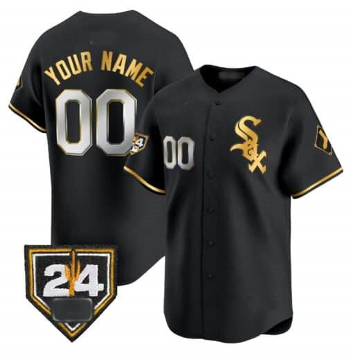 Custom Chicago White Sox 2024 Spring Training Patch Vapor Premier Limited Jersey ¨C All Stitched-Black Gold HOLBERT