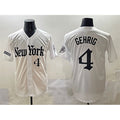 New York Yankees #4 Lou Gehrig White HOLBERT 'Gothic Legacy Edition' Vapor Premier Limited Stitched Jersey