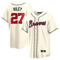 Atlanta Braves #27 Austin Riley Player Cream HOLBERT Home Game Stitched Jerseys