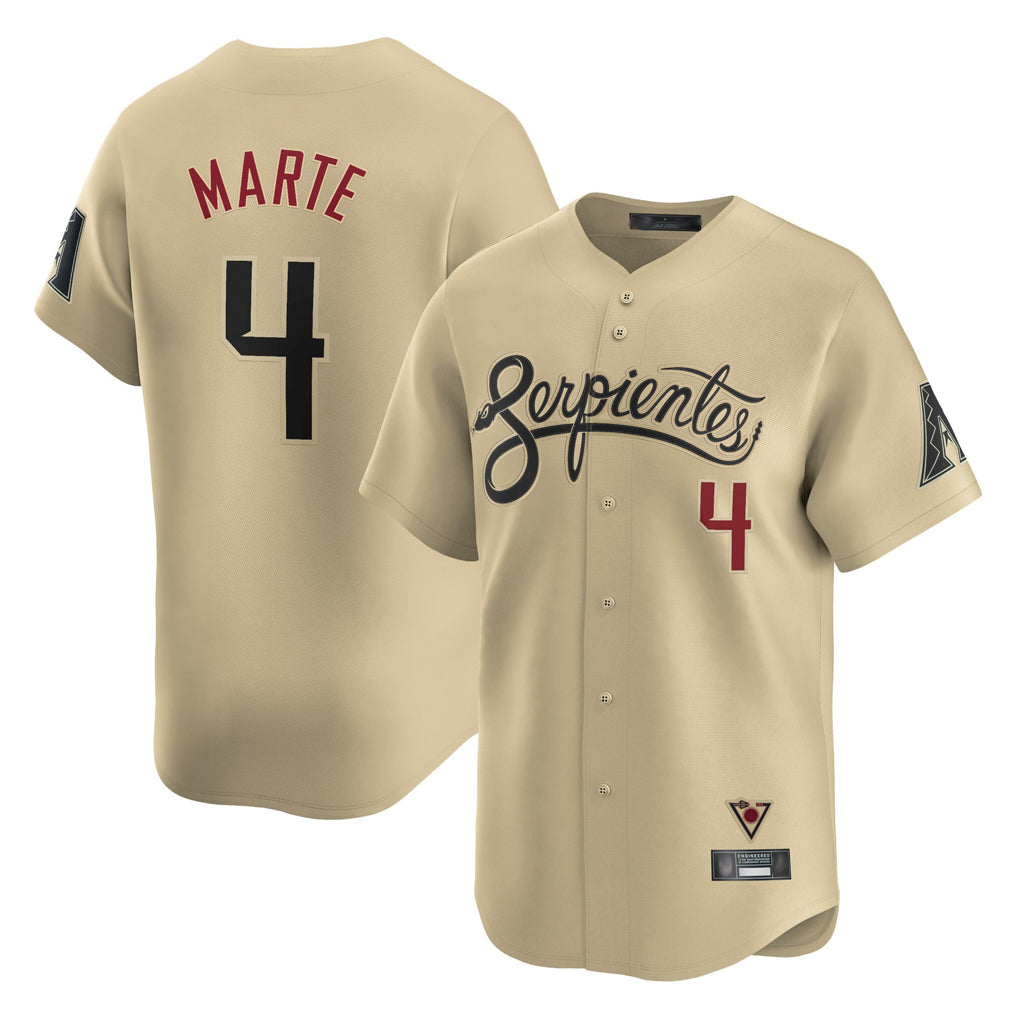 Arizona Diamondbacks #4 Ketel Marte Player Tan HOLBERT City Connect Limited Home Game Stitched Jerseys