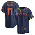 Houston Astros #11 Cam Smith Player Navy HOLBERT City Connect Home Game Stitched Jerseys