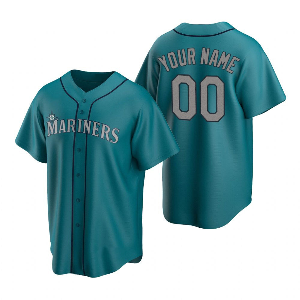 Custom Seattle Mariners Aqua HOLBERT Stitched Cool Base Jersey