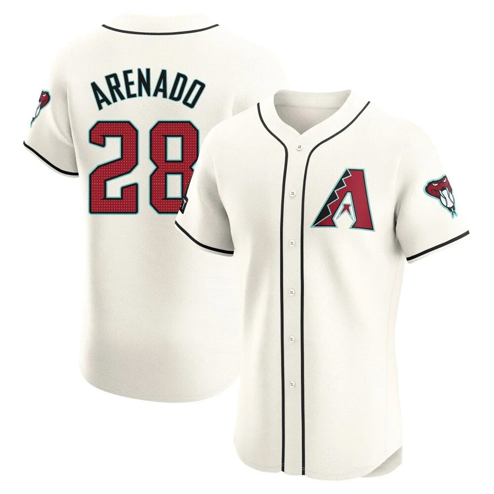Arizona Diamondbacks #28 Nolan Arenado Player Cream HOLBERT Limited Elite Home Game Stitched Jerseys