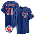 Chicago Cubs #31 Greg Maddux Player Royal HOLBERT 150th Anniversary Home Game Stitched Jerseys