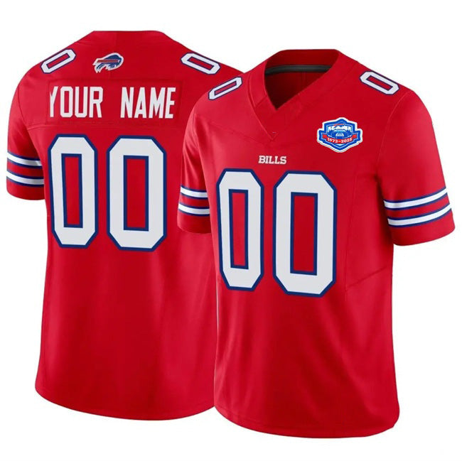 Custom B.Bills Active Player Red HOLBERT 2025 F.U.S.E. With Farewell Patch Vapor Untouchable Limited Stitched Jersey