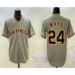 San Francisco Giants #24 Willie Mays Grey HOLBERT Limited Stitched Jersey