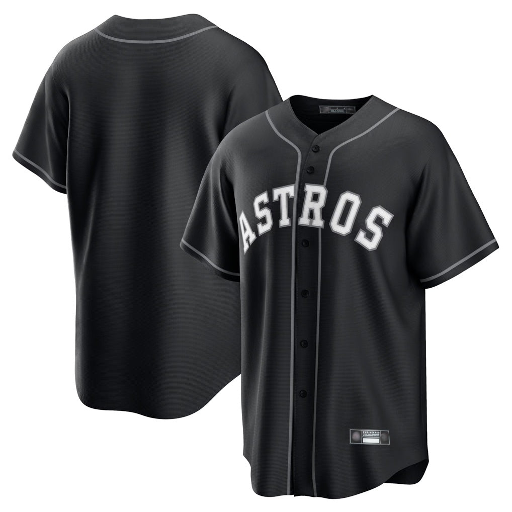 Houston Astros Blank Player Black HOLBERT Home Game Stitched Jerseys