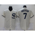 Chicago White Sox #7 Tim Anderson 2021 Cream HOLBERT Navy Field of Dreams Name Flex Base Stitched Jersey