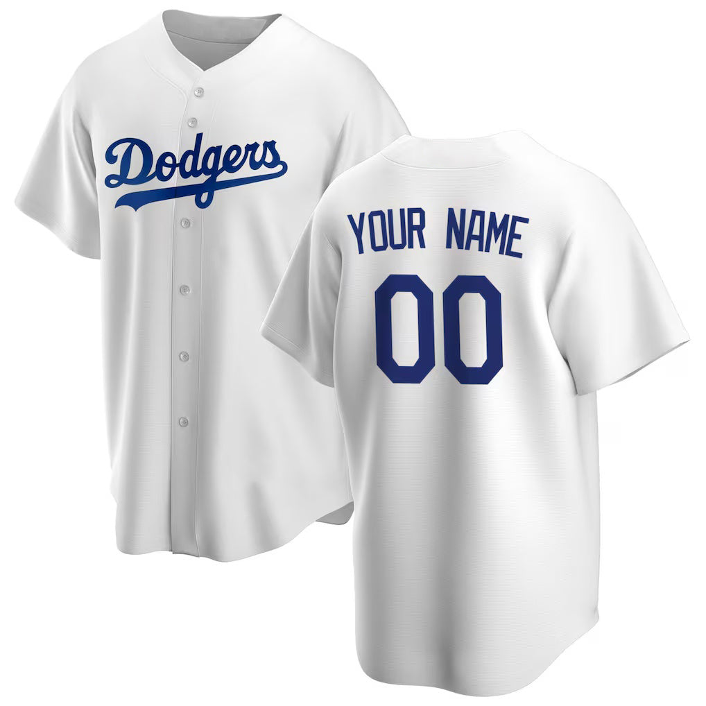 Custom Los Angeles Dodgers White HOLBERT Home Replica Jersey