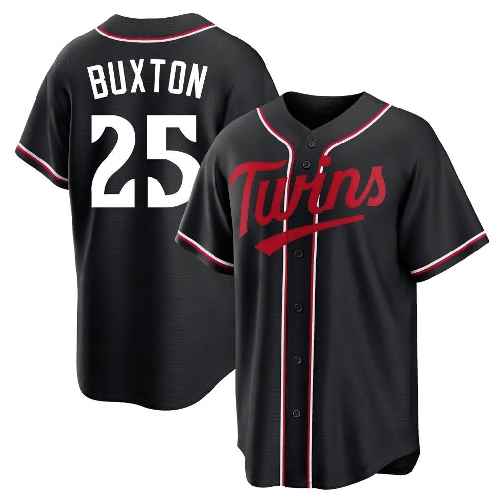 Minnesota Twins #25 Byron Buxton Player Black HOLBERTFashion Out Home Limited Stitched Jerseys
