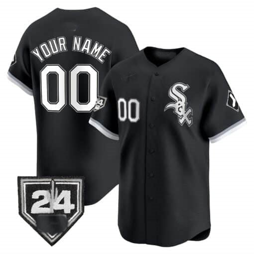 Custom Chicago White Sox 2024 Spring Training Patch Vapor Premier Limited Jersey ¨C Black HOLBERT