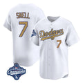 Los Angeles Dodgers #7 Blake Snell Player Gold HOLBERT Collection Limited World Series Meet Home Stitched Jerseys