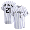 Colorado Rockies #21 Kyle Freeland White HOLBERT Home Limited Player Jersey