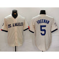 Los Angeles Dodgers #5 Freddie Freeman Cream HOLBERT 2024 City Connect Limited Stitched Jersey