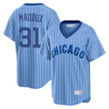 Chicago Cubs #31 Greg Maddux Player Blue HOLBERT T-shirt Cooperstown Collection Limited Stitched Jerseys