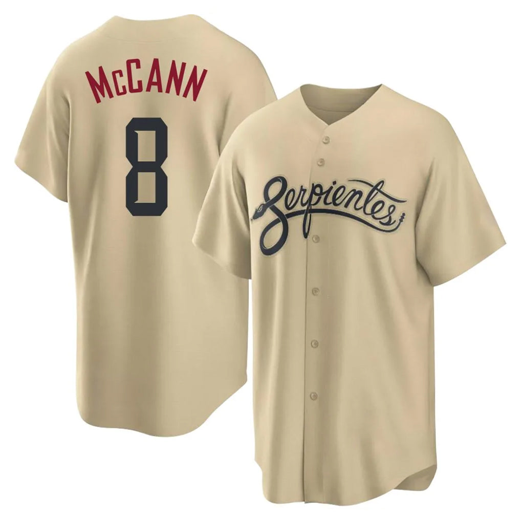 Arizona Diamondbacks #8 James McCann Player Tan HOLBERT City Connect Home Game Stitched Jerseys