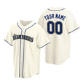 Custom Seattle Mariners Cream HOLBERT Stitched Cool Base Jersey