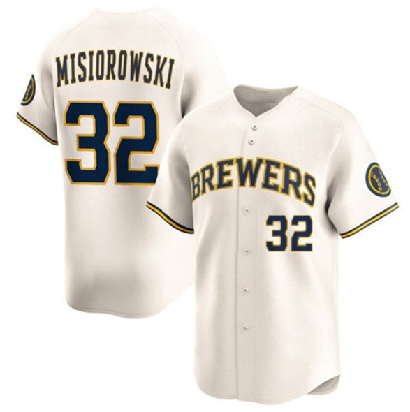 Milwaukee Brewers #32 Jacob Misiorowski Cream HOLBERT 2025 Limited Stitched Jersey