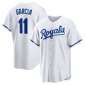 Kansas City Royals #11 Maikel Garcia White HOLBERT Home Replica Jersey