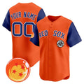Custom Boston Red Sox x Dragon Ball Royal Orange HOLBERT Vapor Premier Limited Jersey - All Stitched