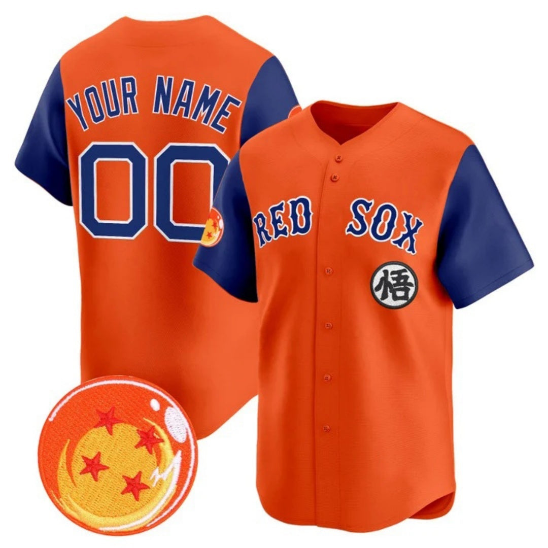 Custom Boston Red Sox x Dragon Ball Royal Orange HOLBERT Vapor Premier Limited Jersey - All Stitched
